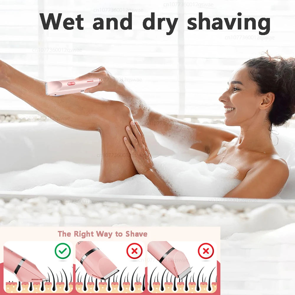 Electric Shaver for Woman Double Head Dual Purpose Female Razor Body Epilator Leg Underarm Bikini Electric Hair Remover Trimmer