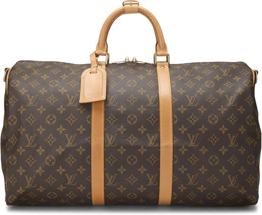 Louis Vuitton Pre-Loved Monogram Canvas Keepall Bandouliere 50, Brown